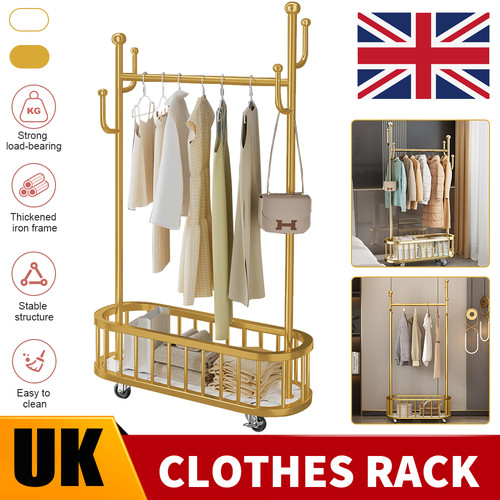 Heavy duty double clothes - duty, rail
