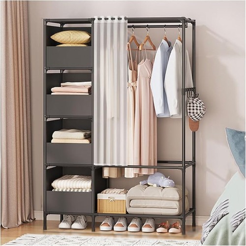 Heavy duty metal clothes - metal, rail
