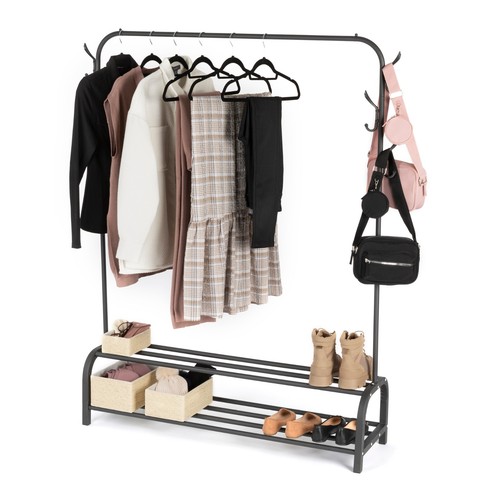 Livivo black clothes rail with - livivo,