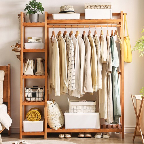 Heavy duty wooden clothes - heavy, rail