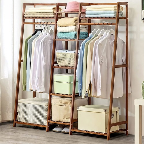 Heavy duty wooden clothes rail - wooden,