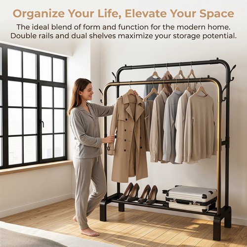 Heavy duty clothes rail 120kg - duty,