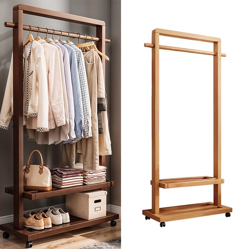 Heavy duty clothes rail wooden - clothes,