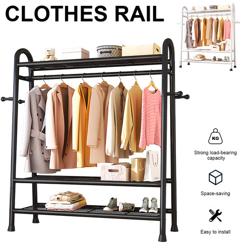 Heavy duty double clothes - double, rail