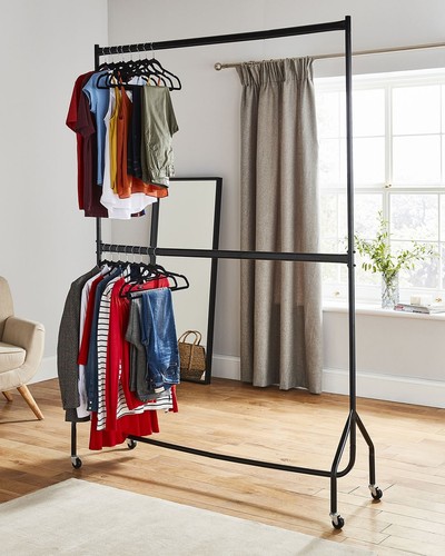 Clothes rail two - rail, heavy