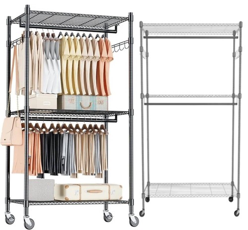 Heavy duty double clothes rail - heavy,