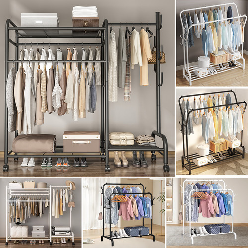 Heavy duty double clothes - double, rail