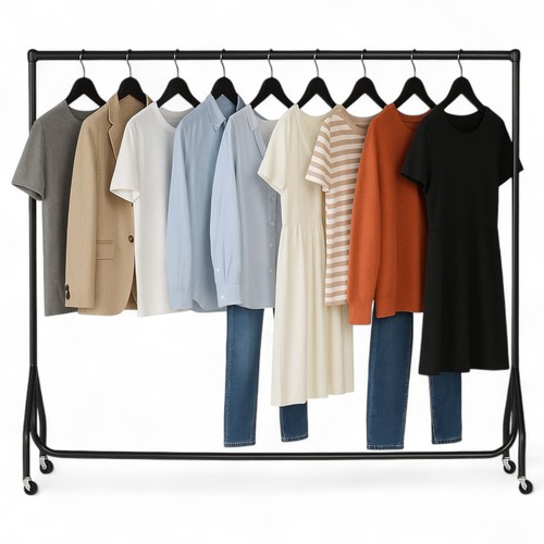 Black heavy duty clothes rail - clothes,