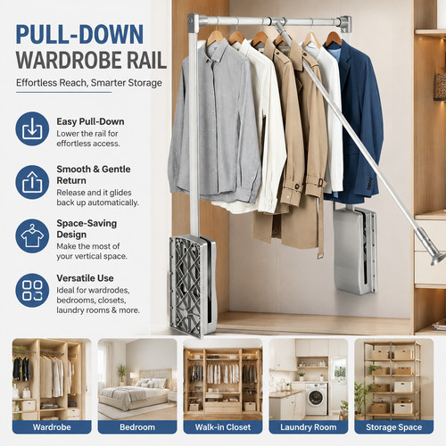 Household wardrobe pull down - pull,