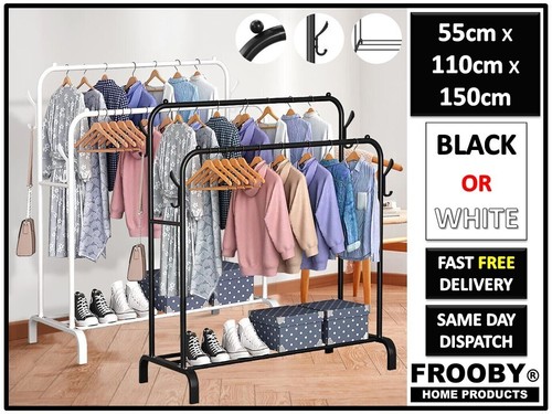 Heavy duty double rail - rail, clothes