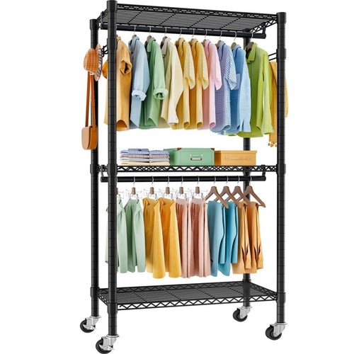 Double clothes rail rack - double, heavy