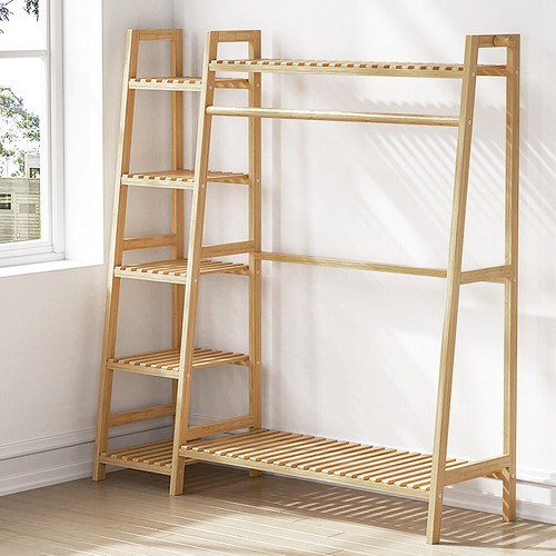 Wooden clothes rail - wooden, rack